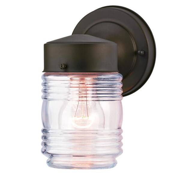 Westinghouse One-Light Outdoor Wall Fixture ORB Clear Ribbed Glass 6688200 - main